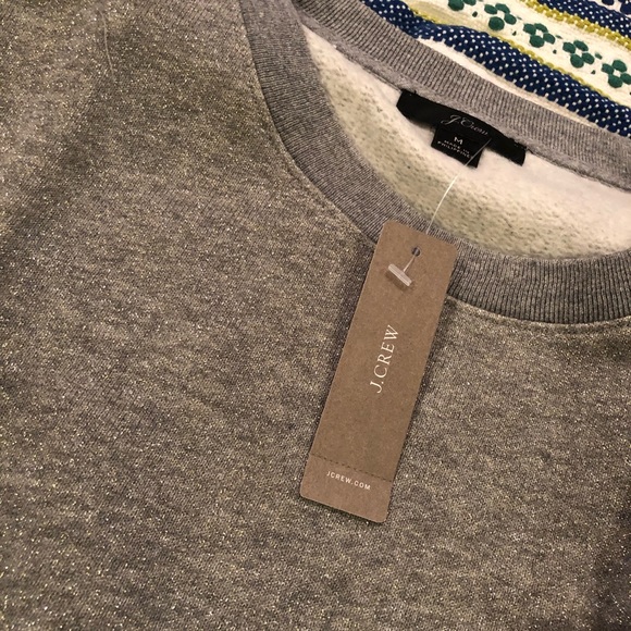 Jcrew lurex shrunken sweatshirt, NWT - Picture 4 of 7